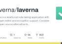 Laverna/laverna: Laverna is a JavaScript note taking application with Markdown editor and encryption support. Consider it like open source alternative to Evernote.