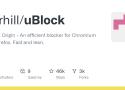 µBlock - An efficient blocker for Chromium and Firefox. Fast and lean.