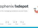 neophenix/lxdepot: A LXD UI for managing containers across hosts