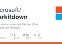 microsoft/markitdown: Python tool for converting files and office documents to Markdown.